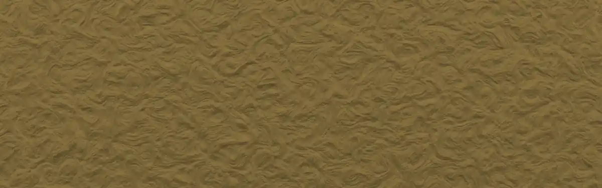 Decorative computer-generated material study: crinkled gold leaf catching a travelling light.