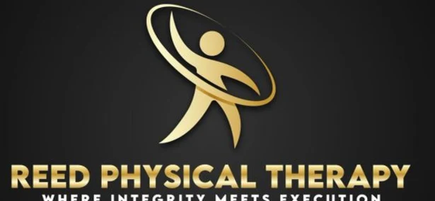 Reed Physical Therapy logo: a gold figure mid-stride inside an ellipse, above the words Reed Physical Therapy and the line Where Integrity Meets Execution.